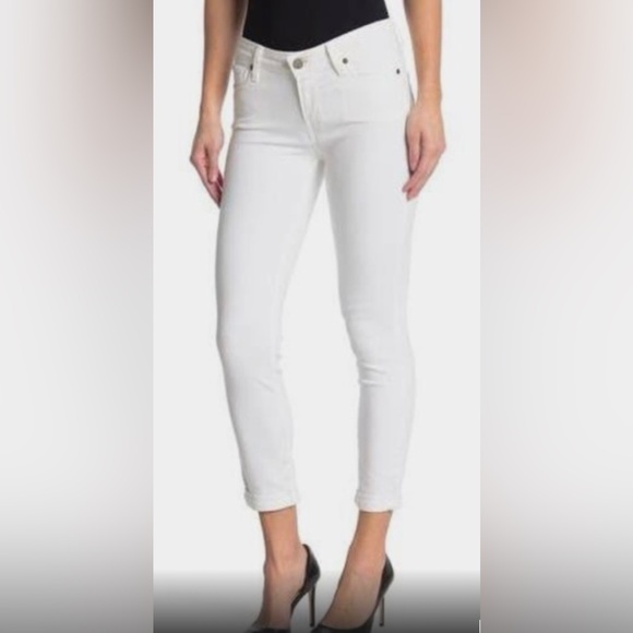 Like New Condition- PAIGE Kylie Crop Optic White Cuffed‎ Hem size 29 - Picture 1 of 9